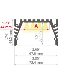 Alternative view of SEPOD prófíll, 3 m, rafhúðaður