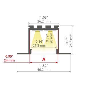 Alternative view of LARKO prófíll, 3 m, rafhúðaður með væng