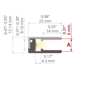 Alternative view of KRAV-810 prófíll, 2 m, rafhúðaður