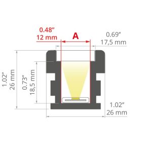 Alternative view of HR-LINE prófíll, 2 m