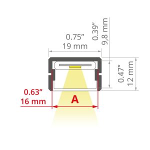 Alternative view of SILER prófíll, 3 m anodised