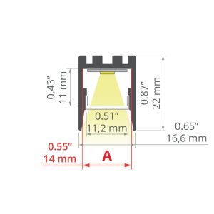 Alternative view of PDS-ZMG Prófíll rafhúðaður 3mtr.