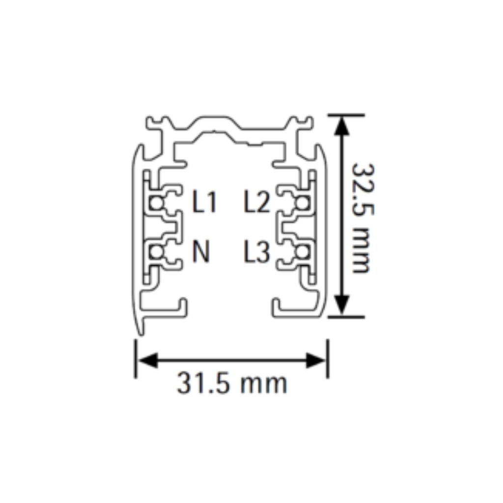 Kastarabraut 3-línu 2mtr.svört - Image 2