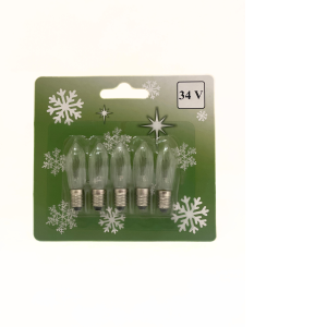 Aðventuljósaperur 34V 3W E10 5stk.