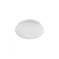 CLAM loftljós hvítt gler Q300 E27 2x12W