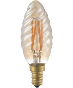 Led kerti snúin E14 4W 250lm 22K gold dimmanleg