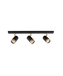 POGNO kastari GU10 3x10W svart/gyllt