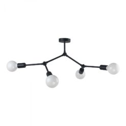TWIG Loftljós 4x60W E27 svart (perur fylgja ekki)