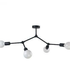 TWIG Loftljós 4x60W E27 svart (perur fylgja ekki)