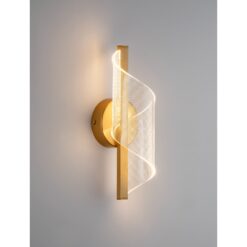 VALENTIN vegglampi brass/gyllt ál 9W 668lm 3k IP20 - Image 2