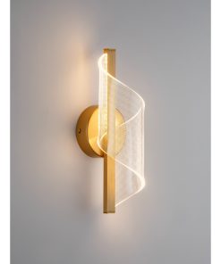Alternative view of Wall Lamp Brush Gold Steel & Aluminium