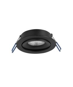REDO innfellt Q92mm 10W GU10 svart IP20