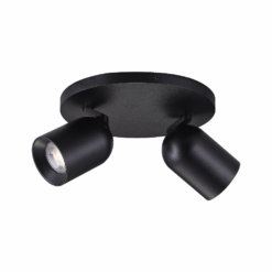 TOPAZ R2 kastari á hring 2x7,5W GU10 svartur