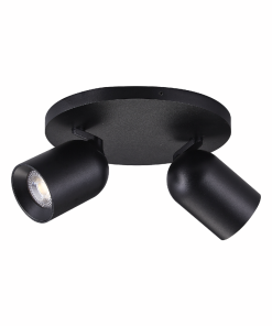 TOPAZ R2 kastari á hring 2x7,5W GU10 svartur