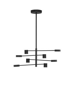 NORDIK hangandi 8 ljósa LED 40w svart