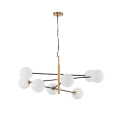 VITRA hangandi G9 8x5W gyllt/svart/opal