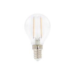Led kúla P45 E14 2,5W 250lm 27K glær