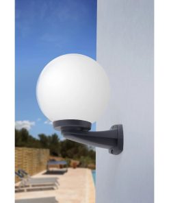 Alternative view of G250 Veggljós E27 Svart/opal IP55