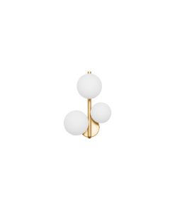 ODILLA veggljós 3x5W G9 hvít opal/mattgull