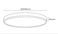 MACARON Q400 32W 28K 2880lm IP44 Silfur Dimm - Image 2