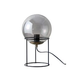 xMOON borðlampi H34 Ø20 40W E27 reyklitaður