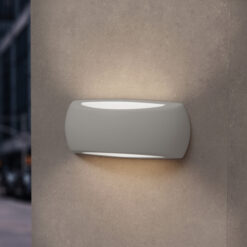 FRANCY Led útiljós á vegg, 6W E27, grátt, með peru