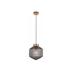 ZION hangandi Q270 E27 12W IP20 Brass/gler