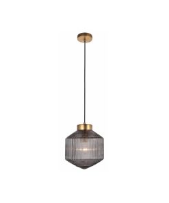 Zion hangandi Q270 E27 12W IP20 Brass/gler