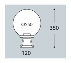 G250 Staur h350 E27 Svart/opal IP55 - Image 2