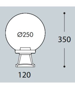 Alternative view of G250 Staur h350 E27 Svart/opal IP55