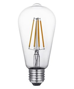 LED ST64 5W 650lm 25K glær E27 dimmanleg