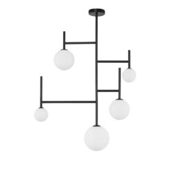 LICATO hangandi Q220 5x5W G9 svart/opal