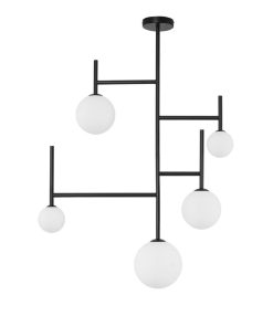 LICATO hangandi Q220 5x5W G9 svart/opal