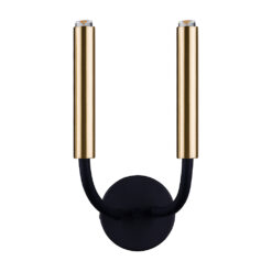 STALACTITE veggljós 2x10W G9 svart/brass