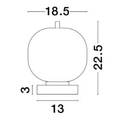 LATO borðlampi 5W E14 h22,5cm gylltur - Image 3
