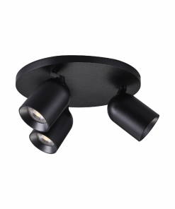 TOPAZ R3 kastari á hring 3x7,5W GU10 svartur