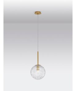Alternative view of Pendant Light Painted Brushed Gold & Cl