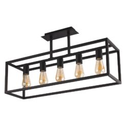 CRATE loftljós 5x60W E27 svart