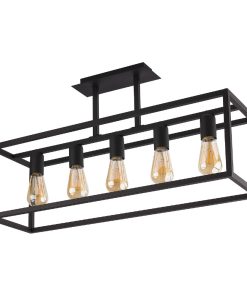 CRATE loftljós 5x60W E27 svart