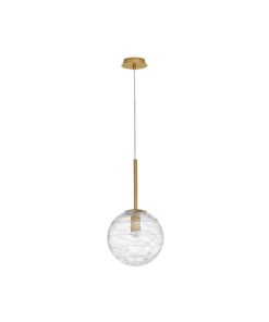 Pendant Light Painted Brushed Gold & Cl