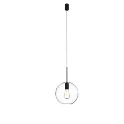 SPHERE L hangandi Q250 40W E27 glær/svart