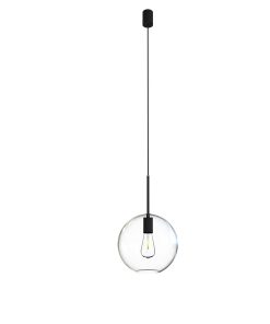 SPHERE L hangandi Q250 40W E27 glær/svart