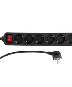 Fjöltengi 6f 1,4m m/rofa svart