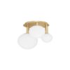 ALLEN loftljós 2x12W E27+1x5W E14 opal/mattgull