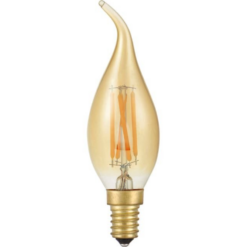 xLED kerti m/totu E14  4W 360lm 25K  gold dimmanleg