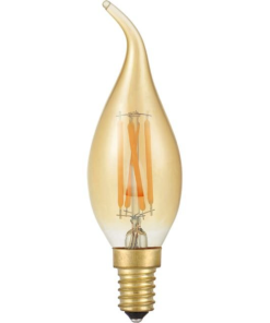 LED kerti m/totu E14  4W 360lm 25K  gold dimmanleg