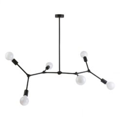 TWIG Loftljós 6x60W E27 svart (perur fylgja ekki)
