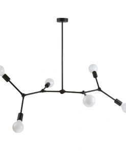 TWIG Loftljós 6x60W E27 svart (perur fylgja ekki)