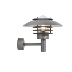 xMIGI 2 útiljós á vegg upp 60W E27 Q320 IP23 Grátt