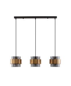 SIANNA hangandi 3x12W E27 svart/brass